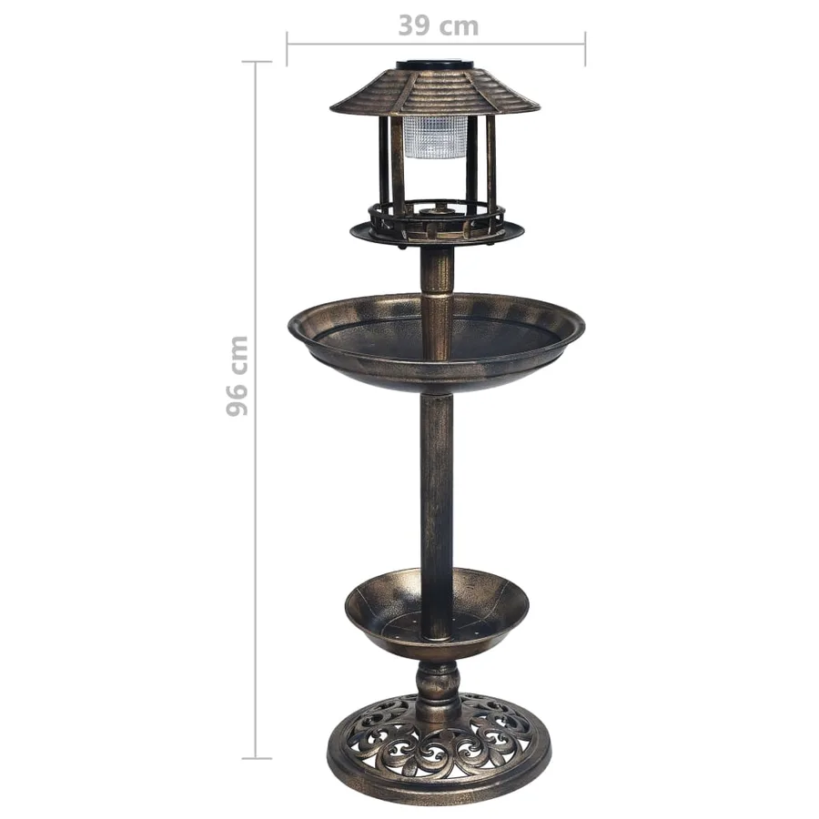 Bain décoratif pour oiseaux à LED à énergie solaire Plastique - 8