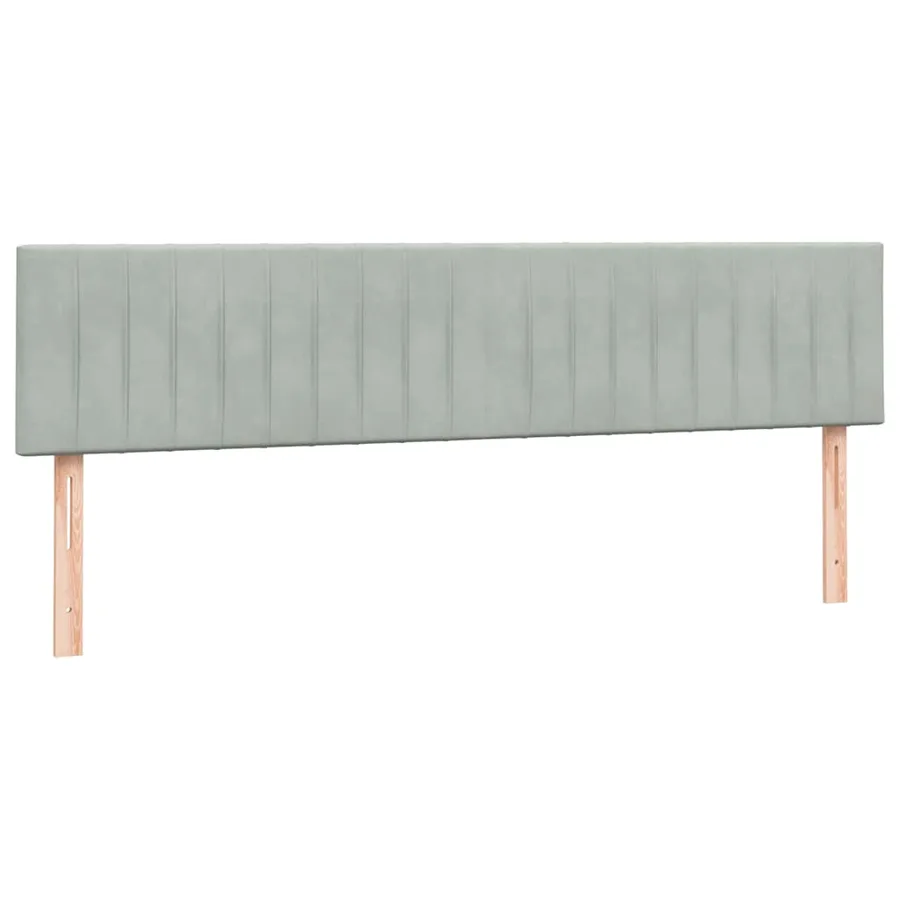 Sommier à lattes de lit et matelas gris clair 200x210cm velours - 7