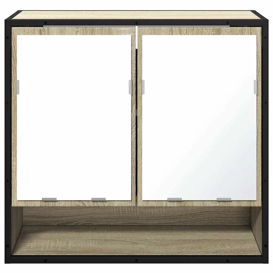 Armoire de salle de bain avec miroir Chêne Sonoma 65 x 20 x 60 cm Bois d'ingénierie - 5