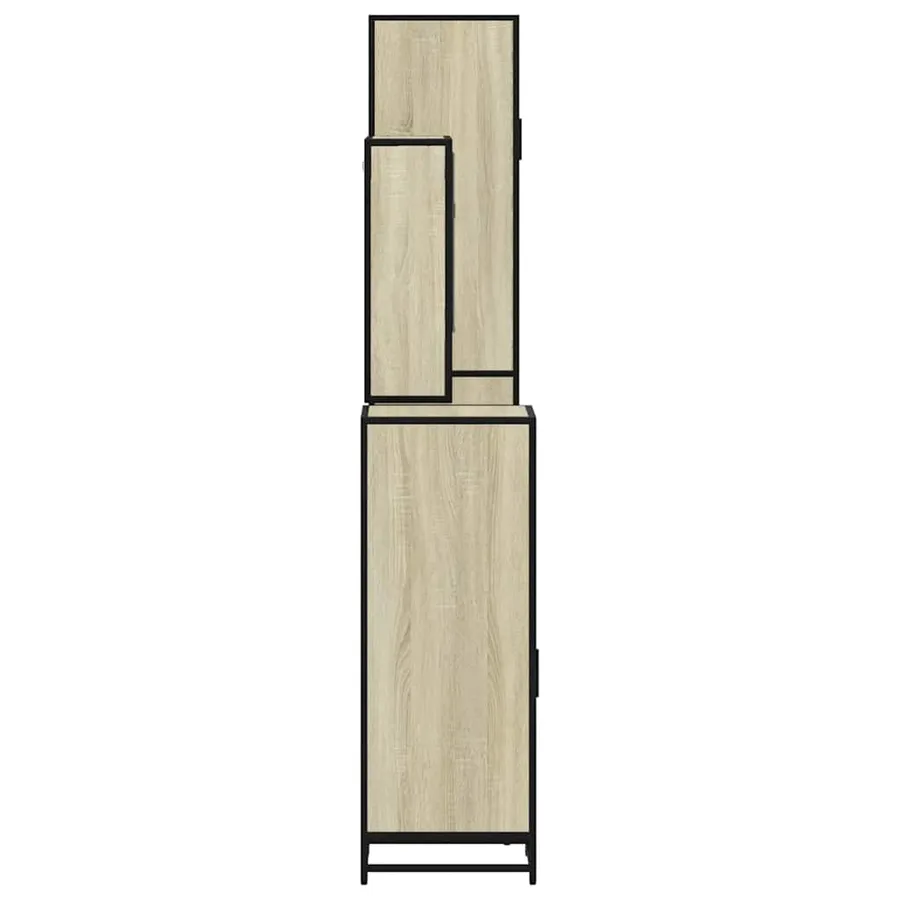 Ensemble de meubles de salle de bain 4 pcs chêne sonoma - 7