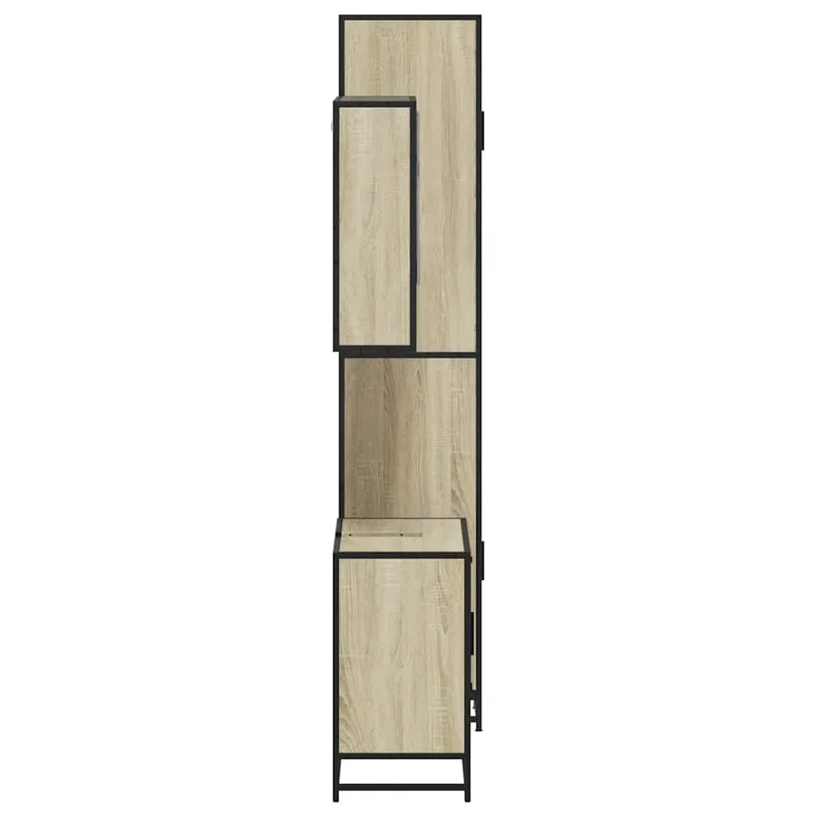 Ensemble de meubles de salle de bain 3 pcs chêne sonoma - 6