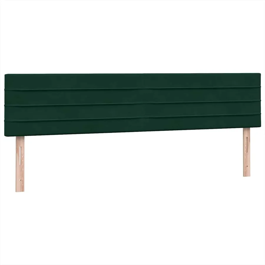 Sommier à lattes de lit et matelas vert foncé 180x210cm velours - 7