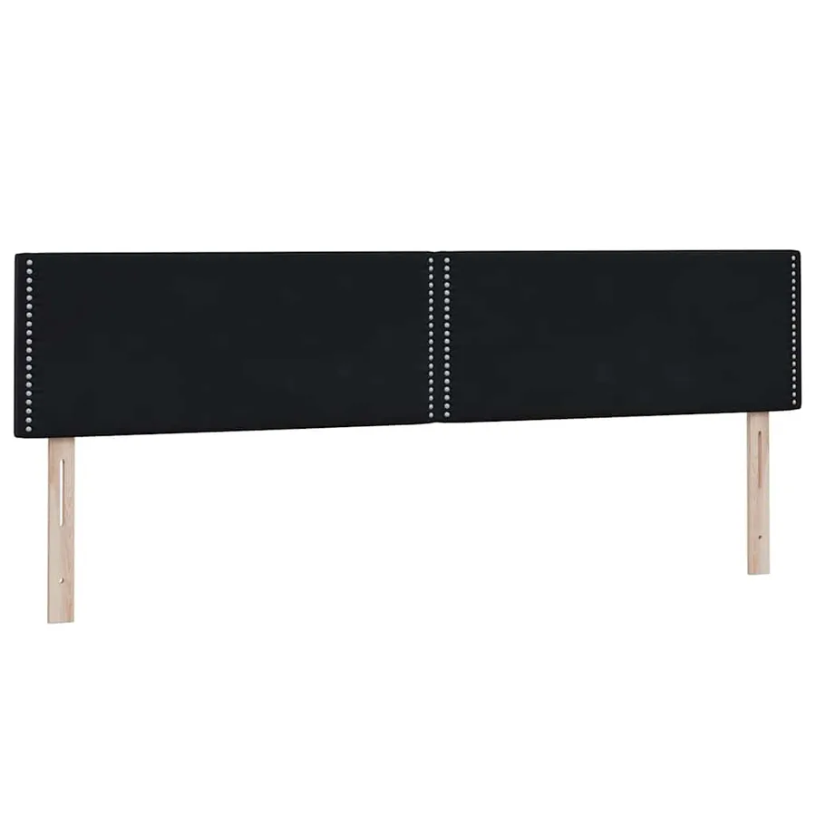 Sommier à lattes de lit avec matelas et LED noir 200x210 cm Velours - 7