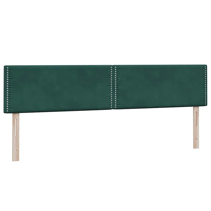 Sommier à lattes de lit et matelas vert foncé 180x210cm velours - 7
