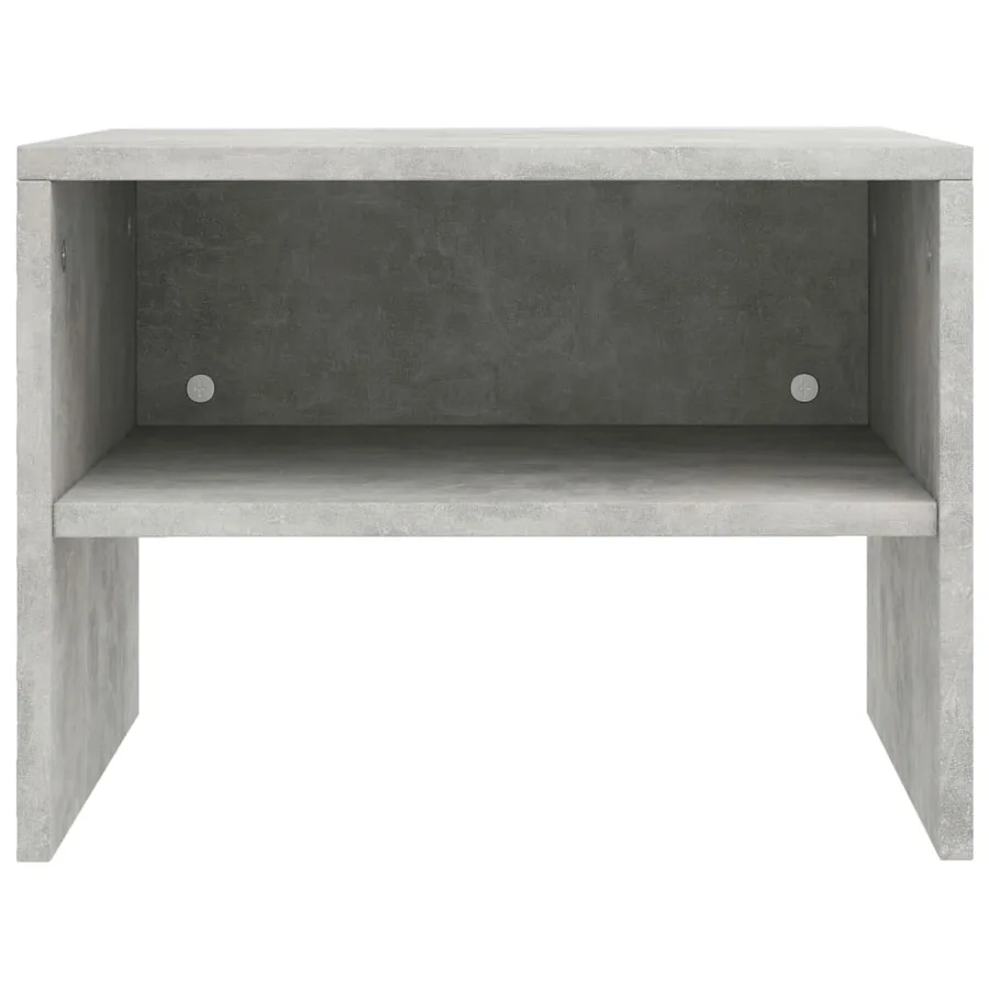 Tables de chevet 2 pcs Gris béton 40x30x30 cm Bois ingénierie - 5