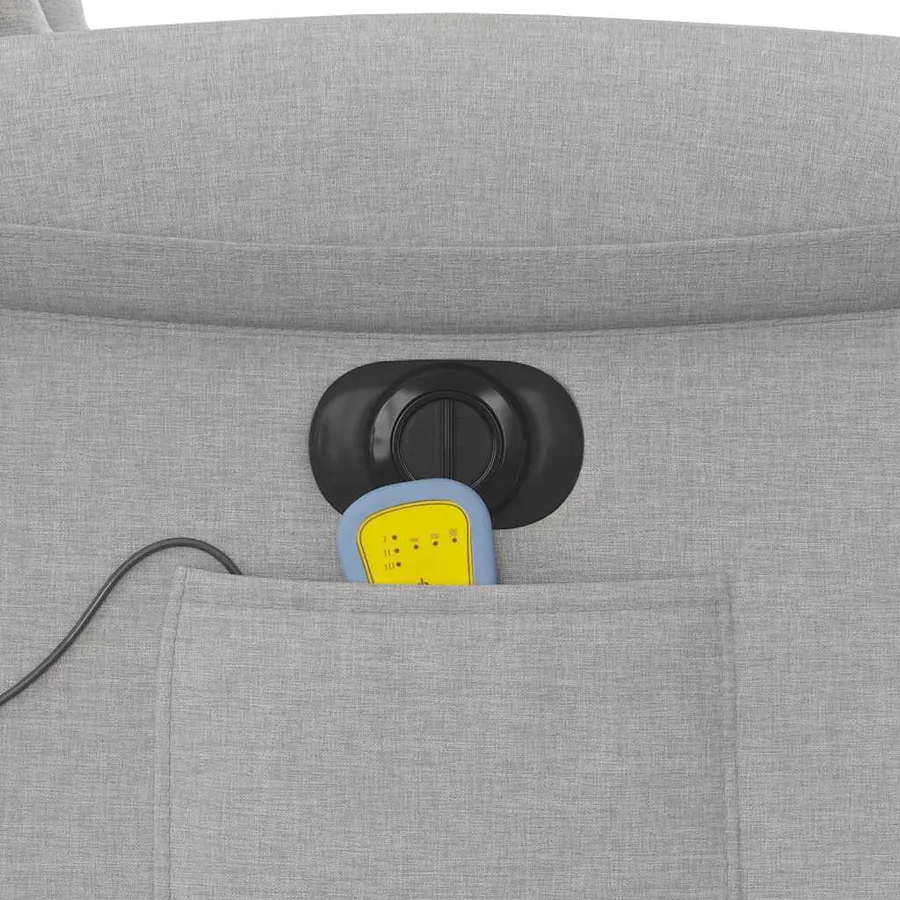 Fauteuil de massage inclinable électrique gris nuage tissu - 12