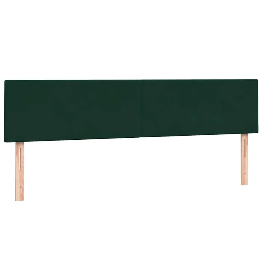 Sommier à lattes de lit et matelas vert foncé 180x210cm velours - 5