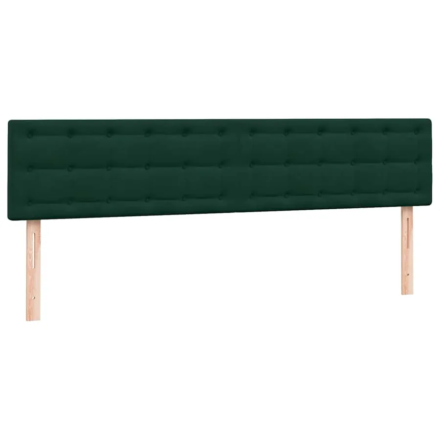 Sommier à lattes de lit et matelas vert foncé 180x210cm velours - 7