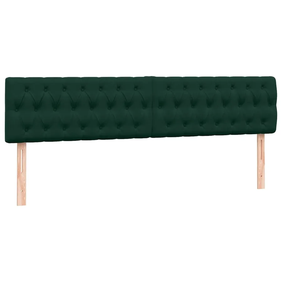 Sommier à lattes de lit et matelas et LED vert foncé 180x210cm velours - 7