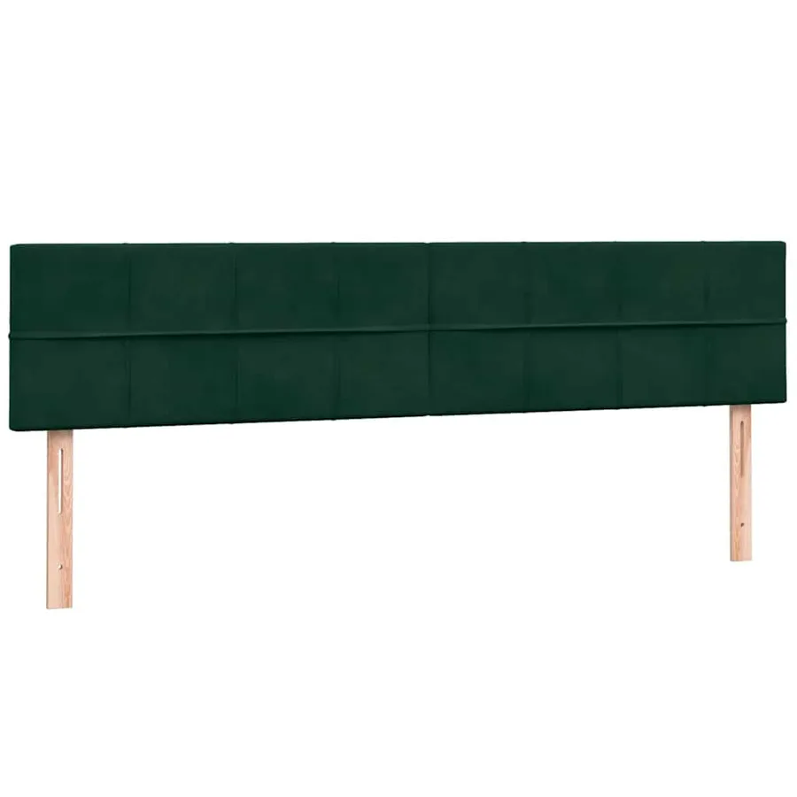 Sommier à lattes de lit et matelas vert foncé 180x210cm velours - 7