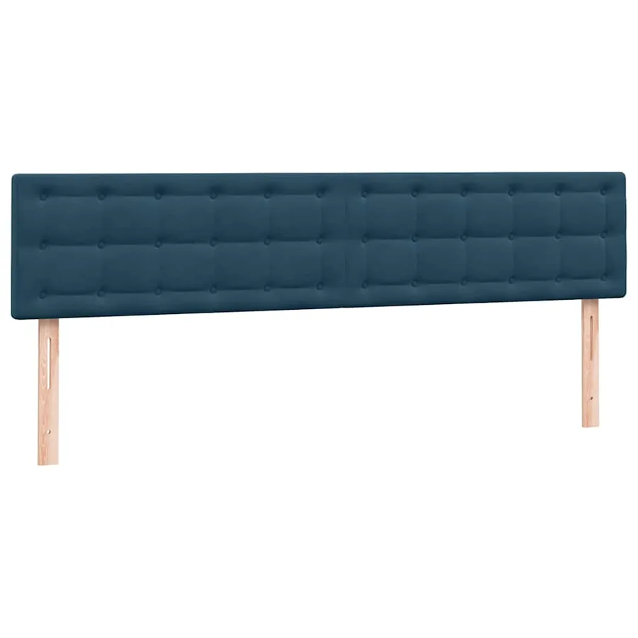 Sommier à lattes de lit et matelas bleu foncé 180x210cm velours - 7