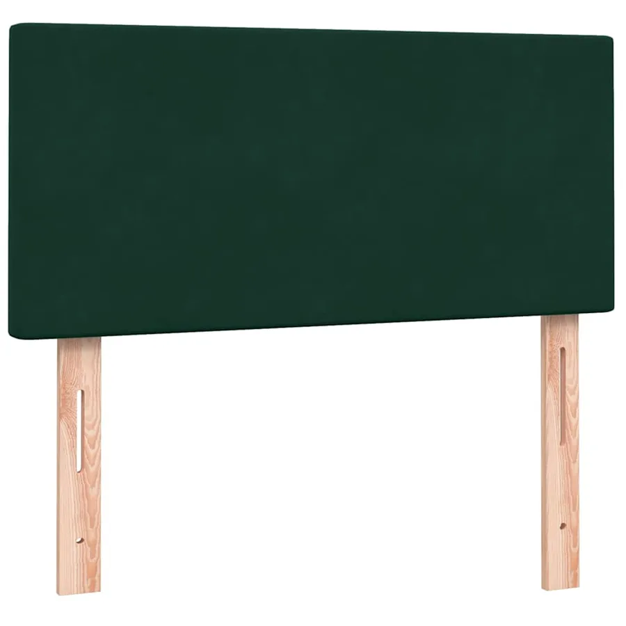 Sommier à lattes de lit et matelas et LED vert foncé 90x220 cm velours - 7