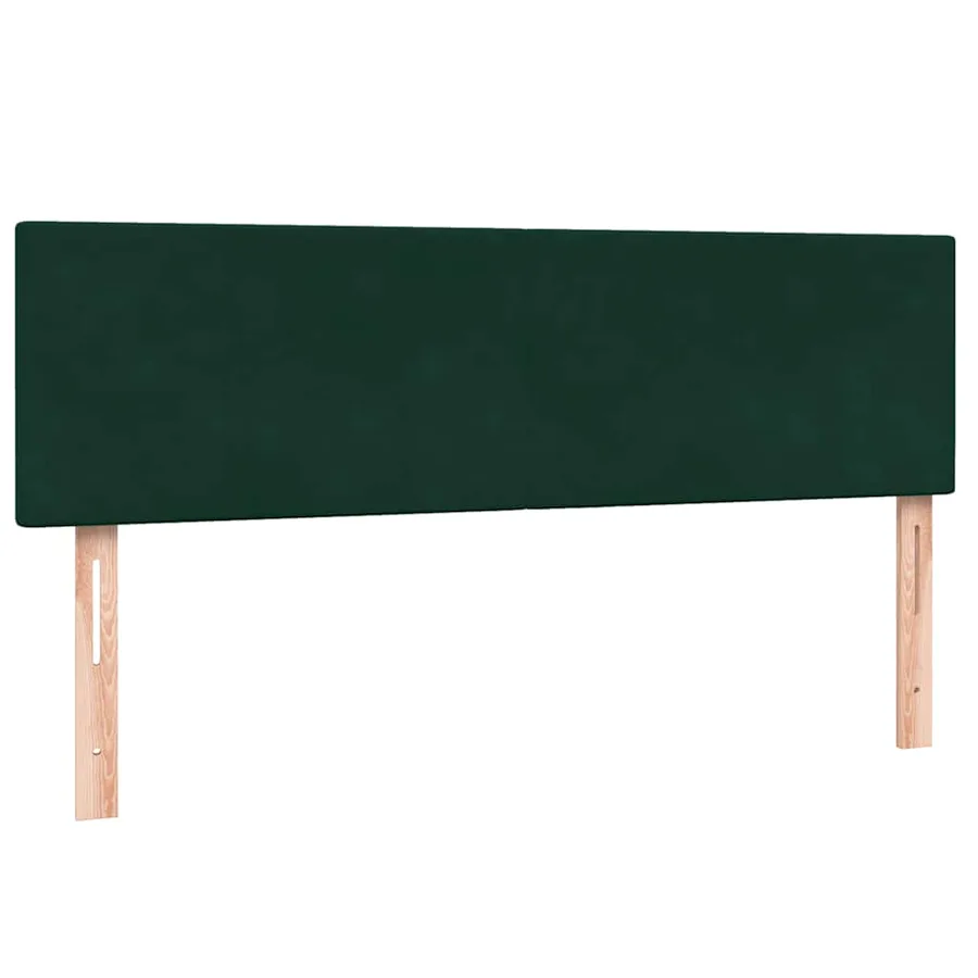 Sommier à lattes de lit et matelas vert foncé 160x210cm velours - 6