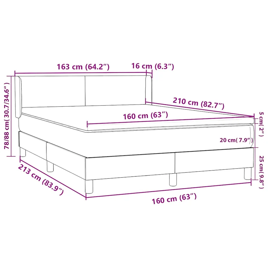 Sommier à lattes de lit et matelas vert foncé 160x210cm velours - 12