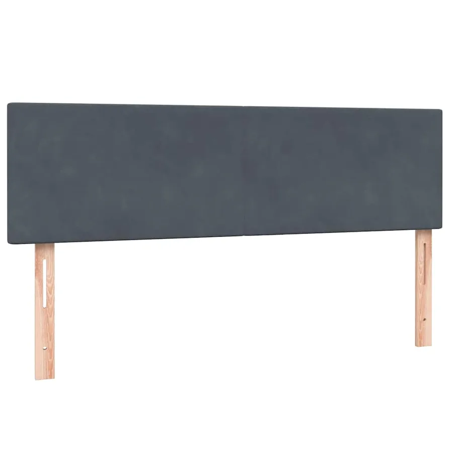 Sommier à lattes de lit et matelas gris foncé 160x210cm velours - 7