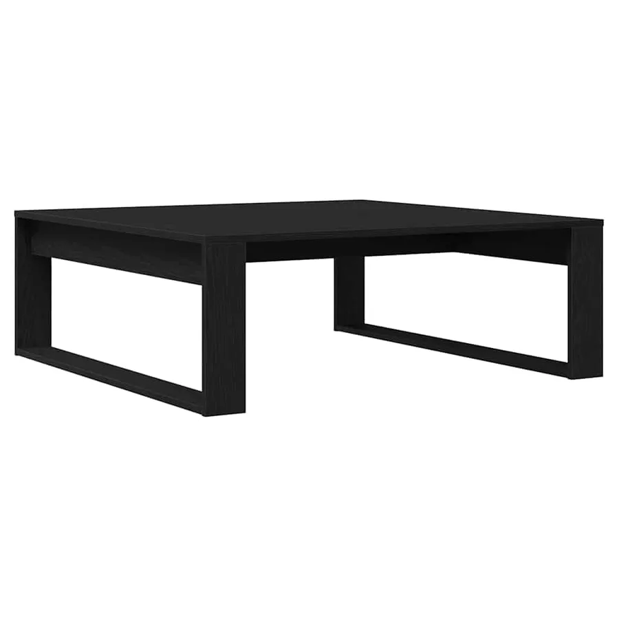 Table basse Chêne noir 100 x 100 x 35 cm Bois d'ingénierie - 2