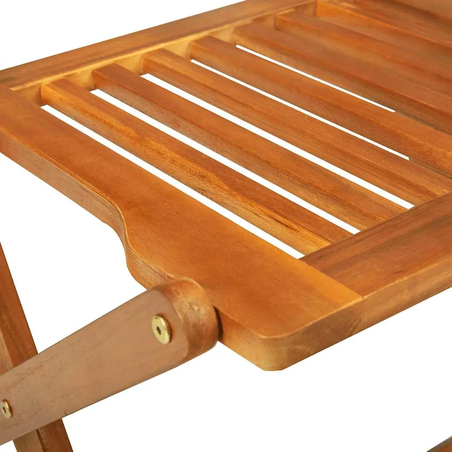 Ensemble de salle à manger de jardin 5 pcs en bois d'acacia massif - 9