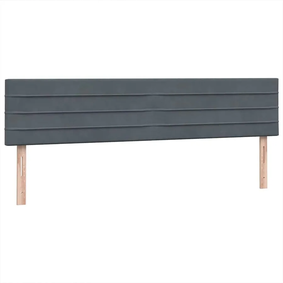 Sommier à lattes de lit et matelas gris foncé 180x210cm velours - 7