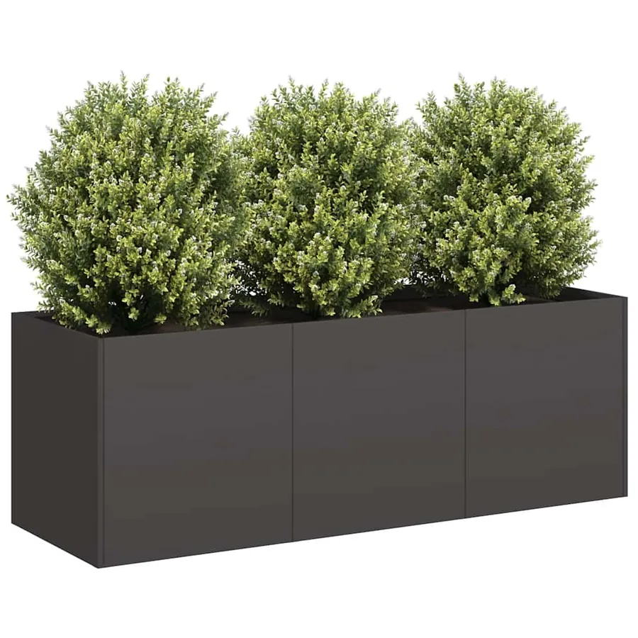 Jardinière Noir 120x40x40 cm Acier laminé à froid