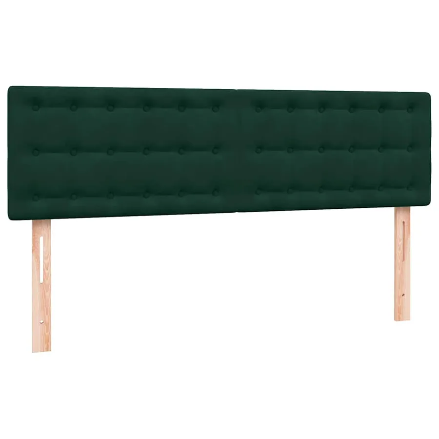Sommier à lattes de lit et matelas vert foncé 140x210cm velours - 7
