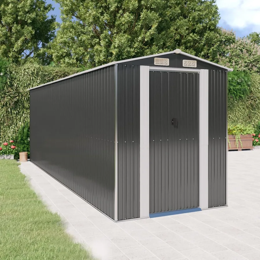 Abri de jardin Anthracite 192x606x223 cm Métal galvanisé