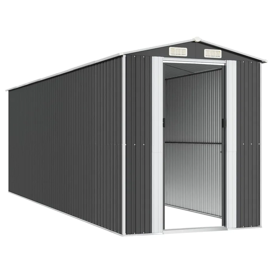 Abri de jardin Anthracite 192x606x223 cm Métal galvanisé - 4