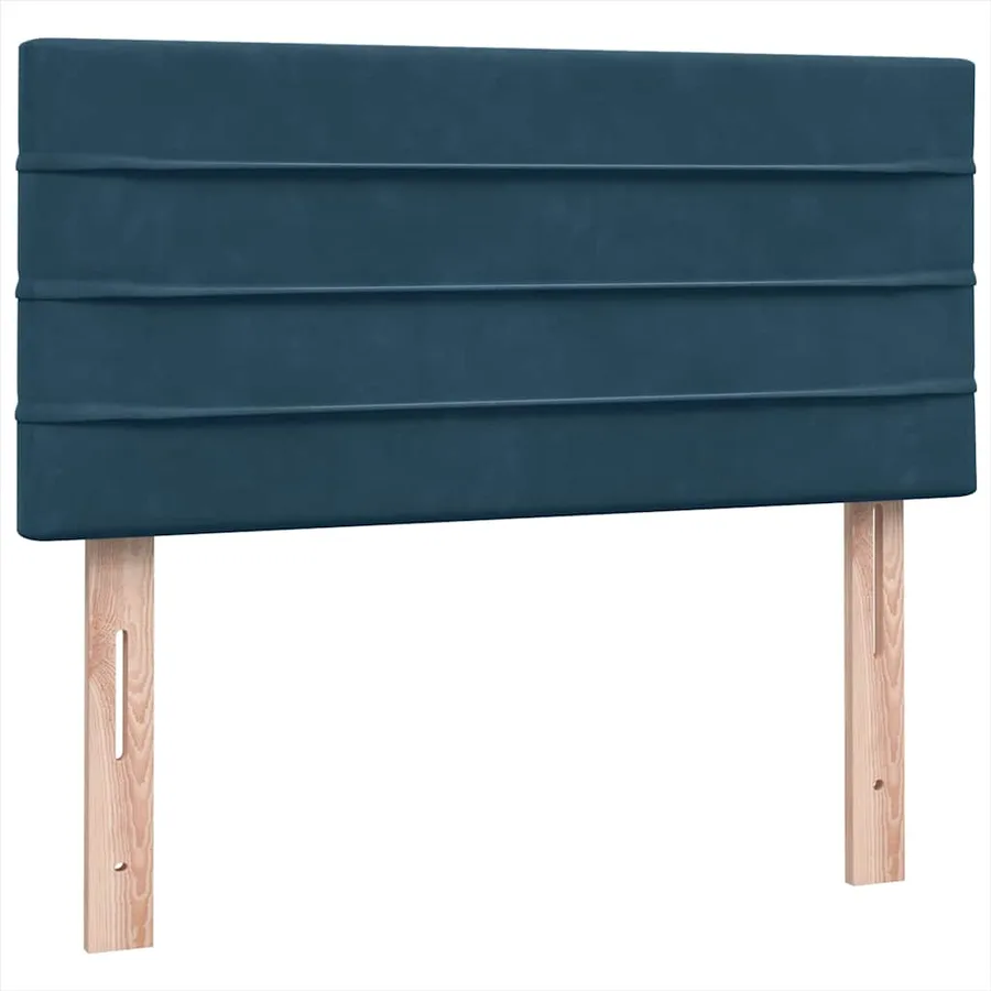 Sommier à lattes de lit et matelas bleu foncé 90x220 cm velours - 7