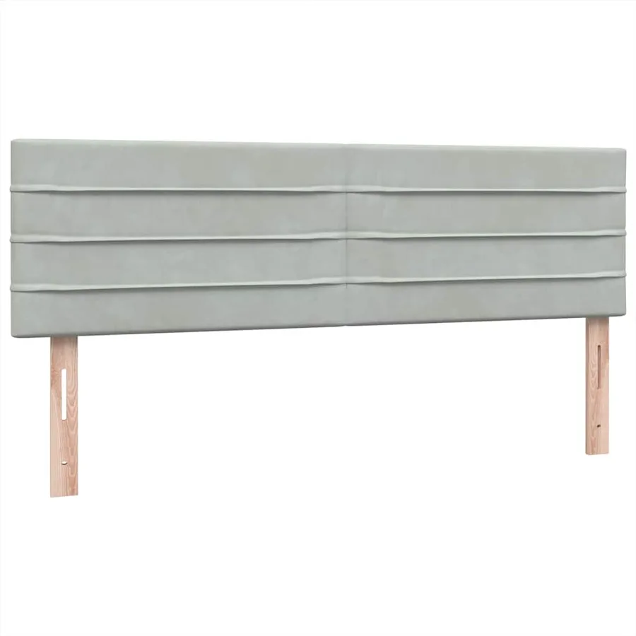 Sommier à lattes de lit et matelas gris clair 160x210cm velours - 7