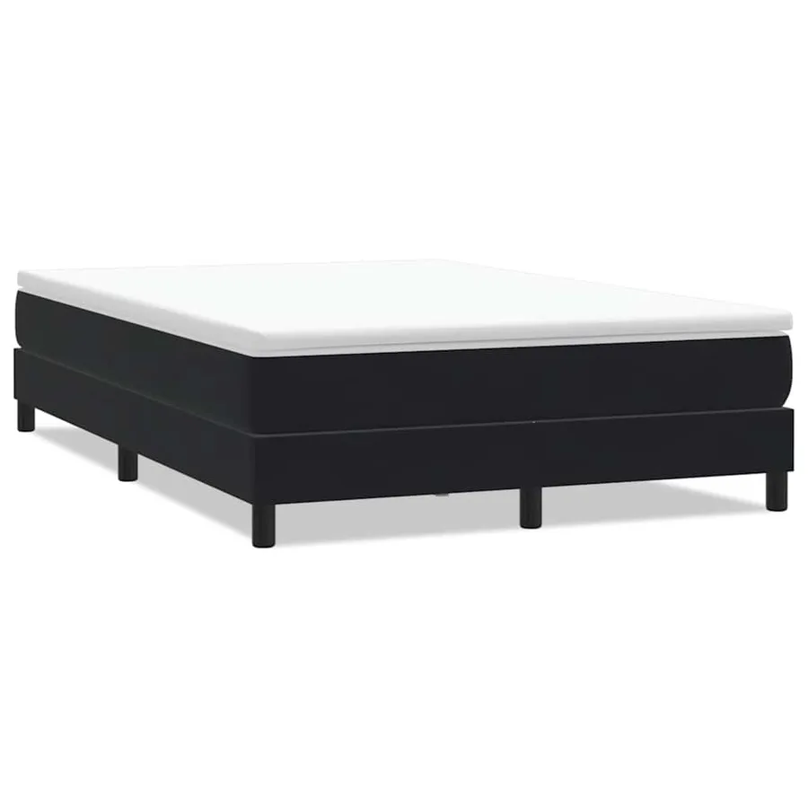 Sommier à lattes de lit sans matelas noir 160x210 cm velours - 2