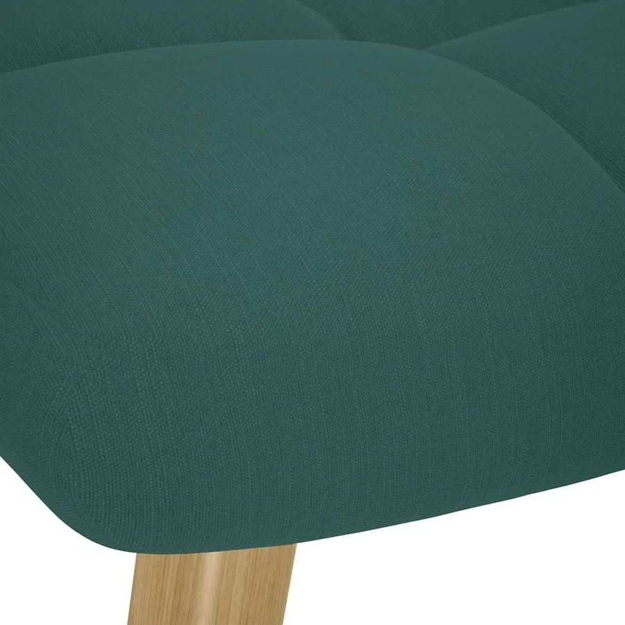 Chaise de relaxation avec repose-pied Vert foncé Tissu - 9