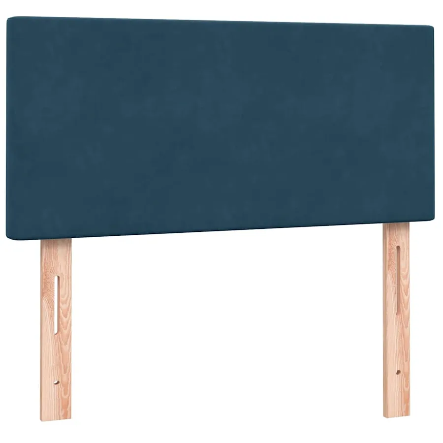 Sommier à lattes de lit et matelas bleu foncé 80x220 cm velours - 7