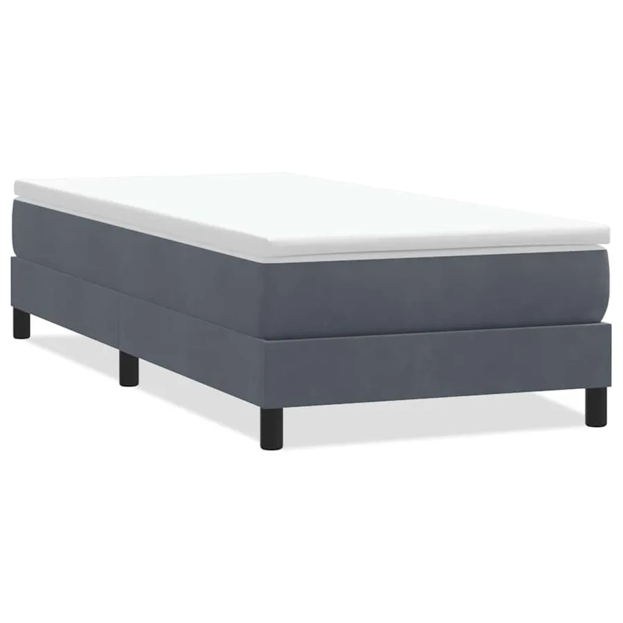 Sommier à lattes de lit sans matelas gris foncé 80x220 cm - 2