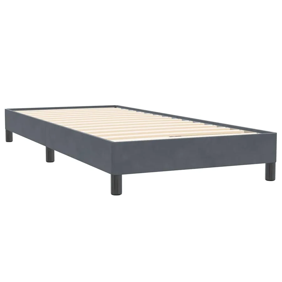 Sommier à lattes de lit sans matelas gris foncé 80x220 cm - 7