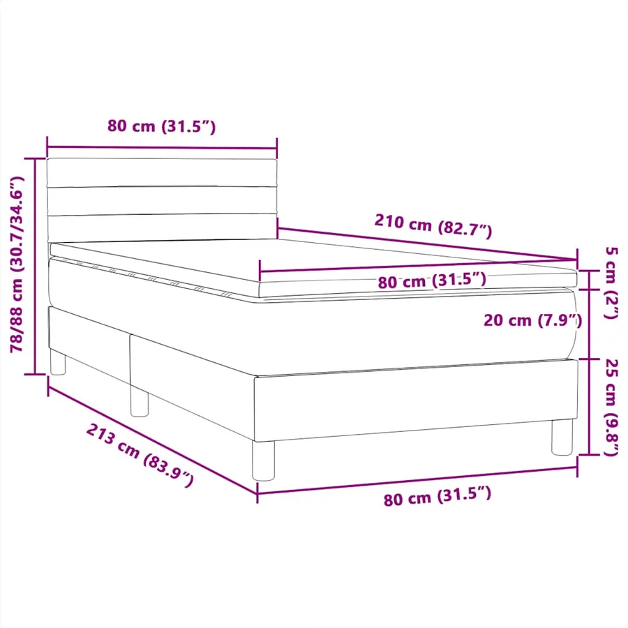 Sommier à lattes de lit et matelas vert foncé 80x210 cm velours - 12