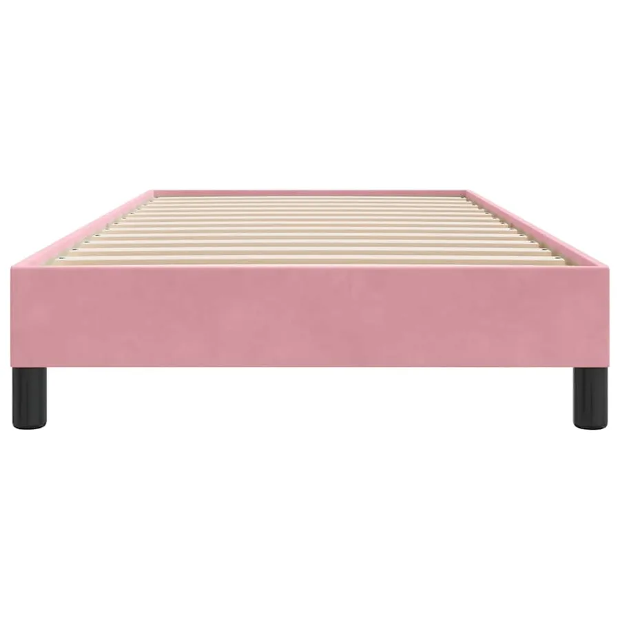 Cadre de lit sans matelas rose 80x210 cm velours - 5