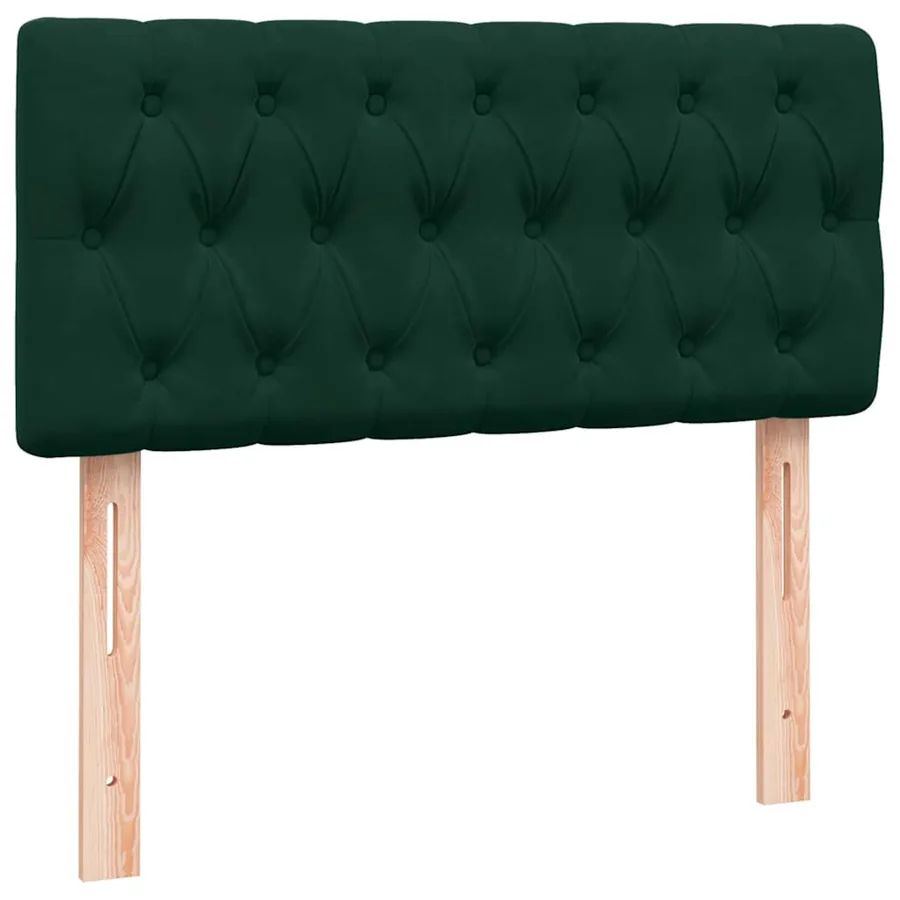 Sommier à lattes de lit et matelas vert foncé 80x220 cm velours - 7