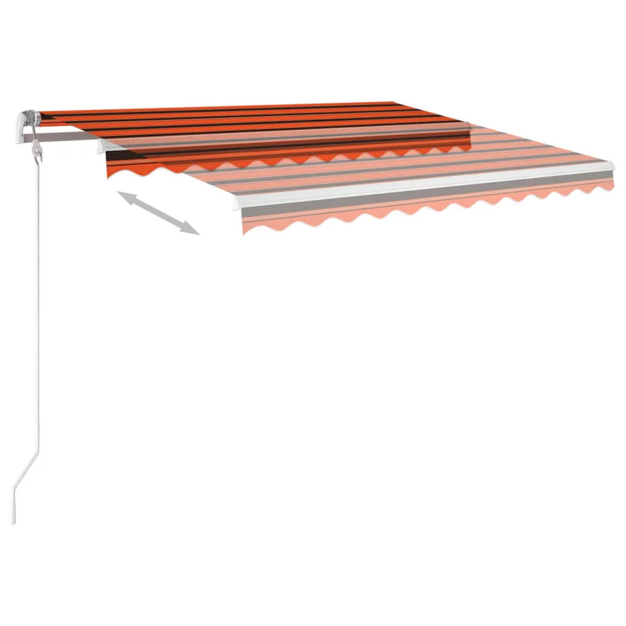 Auvent rétractable automatique 300x250 cm Orange et marron - 3
