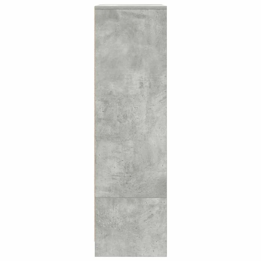 Armoire avec tiroir gris béton 55,5x34x119,5 cm bois ingénierie - 7