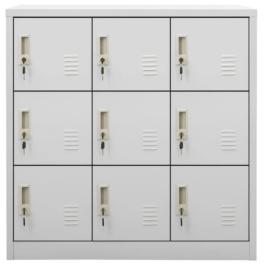 Armoire à casiers Gris clair 90x45x92,5 cm Acier - 2