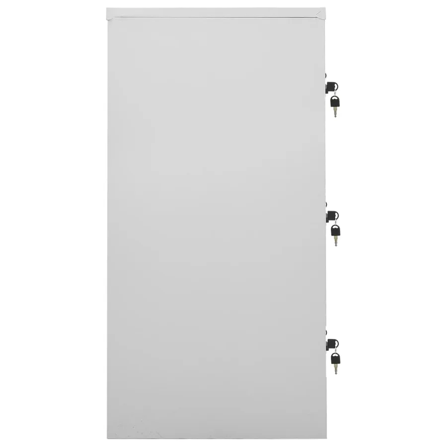Armoire à casiers Gris clair 90x45x92,5 cm Acier - 3