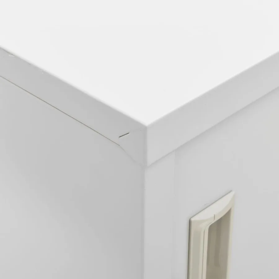 Armoire à casiers Gris clair 90x45x92,5 cm Acier - 7