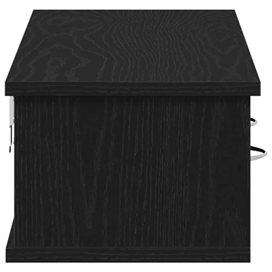 Armoire murale chêne noir 88x26x18,5 cm bois d'ingénierie - 7