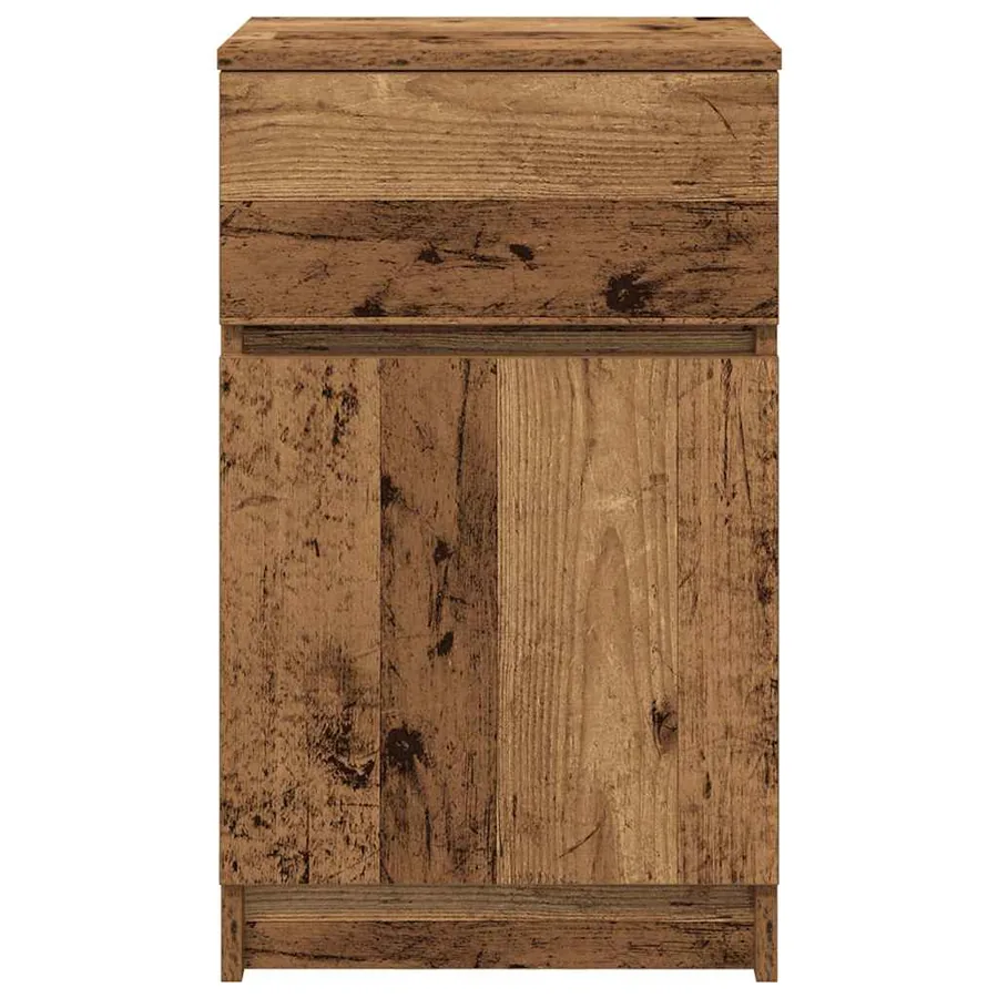 Tables de chevet 2 pcs vieux bois 39x35x65 cm bois d'ingénierie - 7