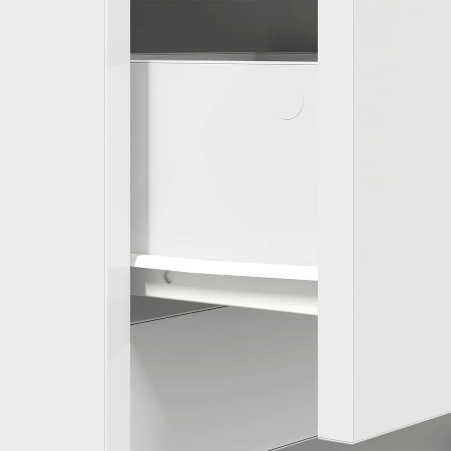 Tables de chevet 2 pcs blanc 39x35x65 cm bois d’ingénierie - 13