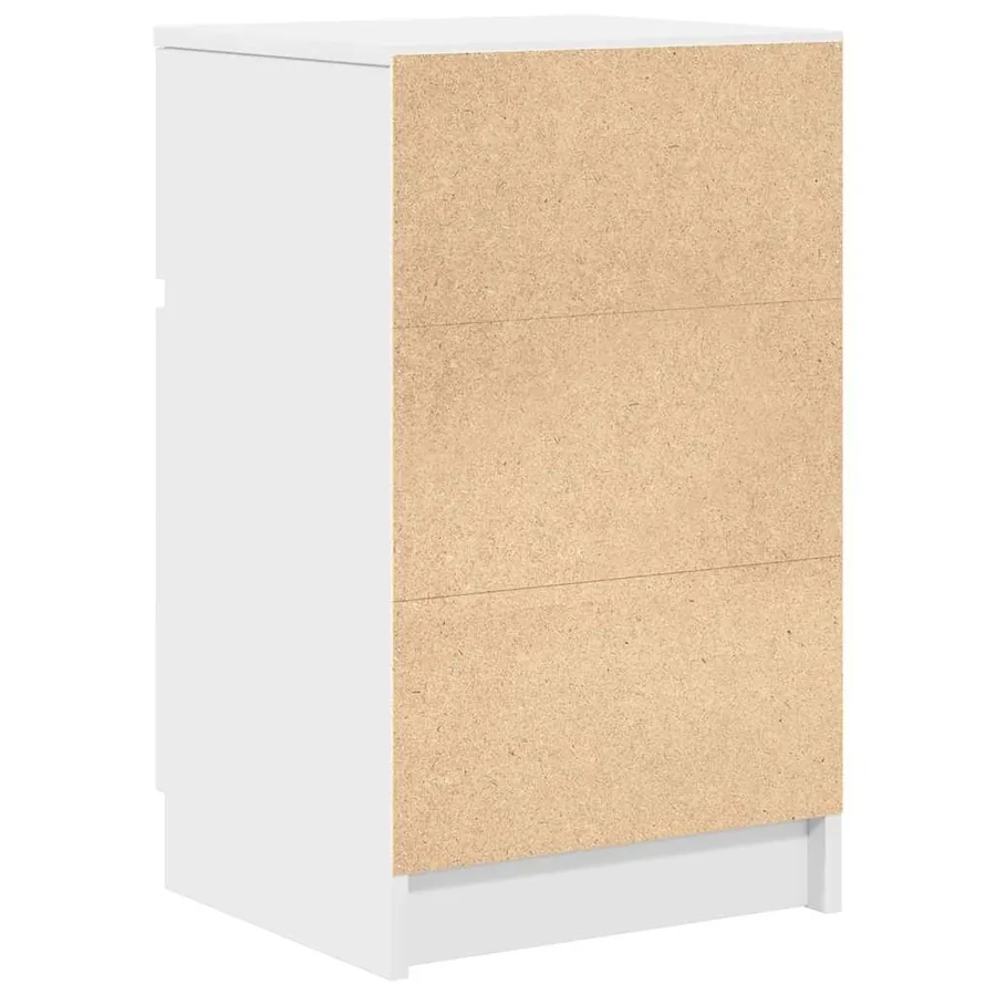Tables de chevet 2 pcs blanc 39x35x65 cm bois d’ingénierie - 9