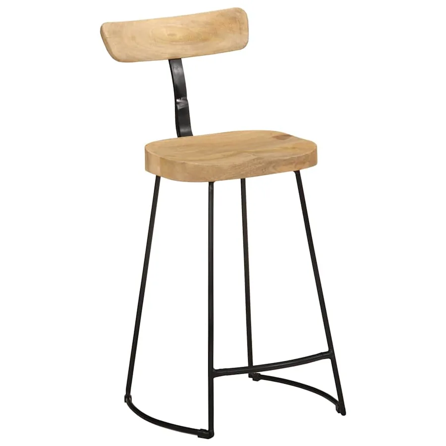 Tabourets de bar lot de 2 49x43x88 cm bois de manguier massif - 10