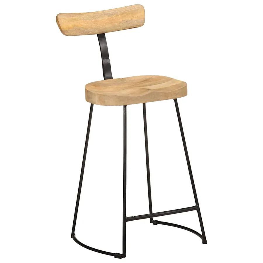 Tabourets de bar lot de 2 49x43x88 cm bois de manguier massif - 11