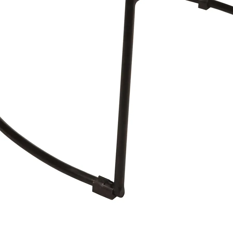 Tabourets de bar lot de 2 noir 49x43x79 cm bois manguier massif - 7