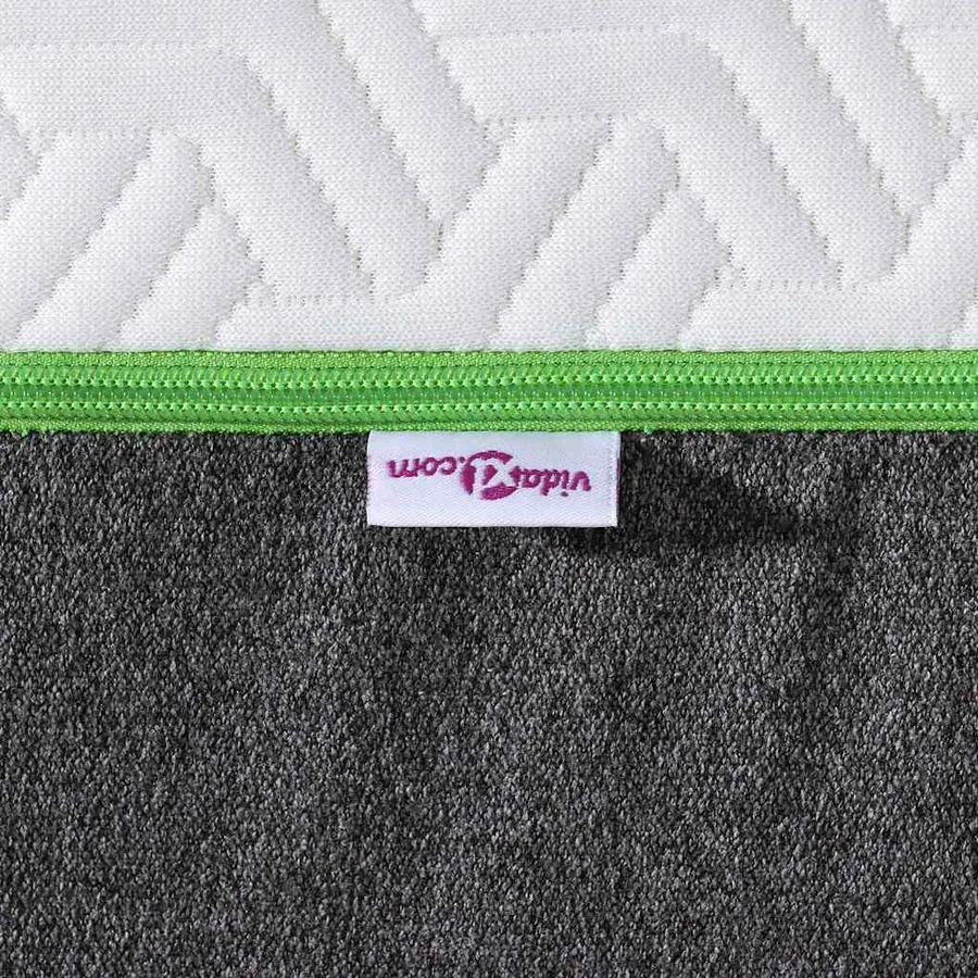 Matelas Blanc et Gris 140 x 200 cm Tissu jacquard - 9
