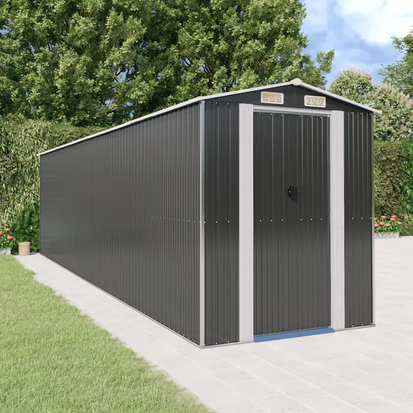 Abri de jardin Anthracite 192x772x223 cm Métal galvanisé